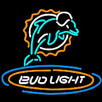 Bud Light Miami Dolphins Beer Sign Neonkyltti