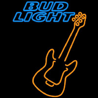 Bud Light Only Orange Guitar Beer Sign Neonkyltti