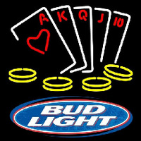 Bud Light Poker Ace Series Beer Sign Neonkyltti
