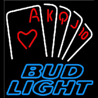 Bud Light Poker Series Beer Sign Neonkyltti