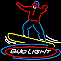 Bud Light Snowboarder Beer Sign Neonkyltti