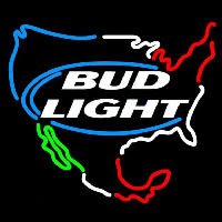 Bud Light Usa Map Beer Sign Neonkyltti