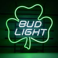 Bud Lucky Shamrock Olut Baari Avoinna Neonkyltti