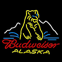 Budweiser Alaska Polar Bear Beer Neonkyltti