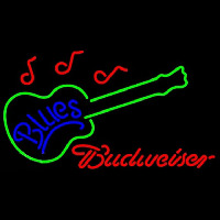 Budweiser Blues Guitar Beer Sign Neonkyltti