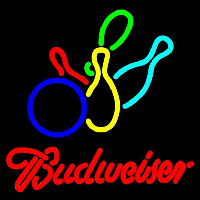 Budweiser Colored Bowling Beer Sign Neonkyltti