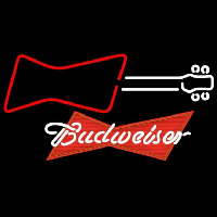 Budweiser Red Guitar Red White Beer Sign Neonkyltti