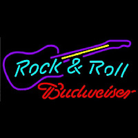 Budweiser Rock N Roll Guitar Beer Sign Neonkyltti