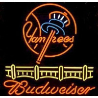 Budweiser Yankees Beer Bar Pub Neonkyltti