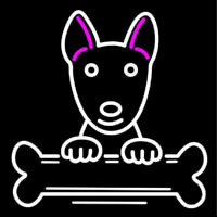 Bull Terrier Poster Neonkyltti