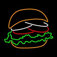 Burger With The Lettuce Tomato Bun Neonkyltti