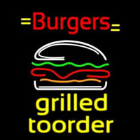 Burgers Grilled Toorder Neonkyltti