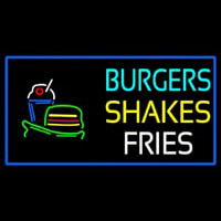Burgers Shakes Fries Neonkyltti