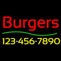 Burgers With Phone Number Neonkyltti