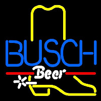 Busch Cowboy Boot Beer Sign Neonkyltti