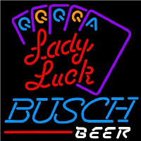 Busch Lady Luck Series Beer Sign Neonkyltti