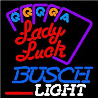 Busch Light Lady Luck Series Beer Sign Neonkyltti