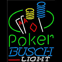 Busch Light Poker Ace Coin Table Beer Sign Neonkyltti
