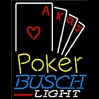 Busch Light Poker Ace Series Beer Sign Neonkyltti