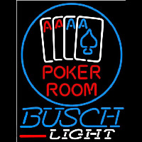 Busch Light Poker Room Beer Sign Neonkyltti