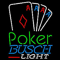 Busch Light Poker Tournament Beer Sign Neonkyltti