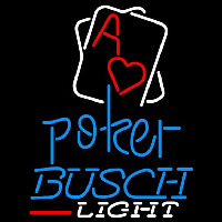 Busch Light Rectangular Black Hear Ace Beer Sign Neonkyltti