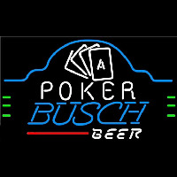 Busch Poker Ace Cards Beer Sign Neonkyltti