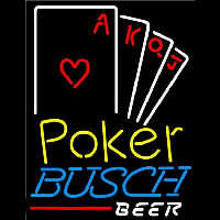 Busch Poker Ace Series Beer Sign Neonkyltti