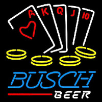 Busch Poker Ace Series Beer Sign Neonkyltti