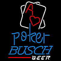 Busch Rectangular Black Hear Ace Beer Sign Neonkyltti