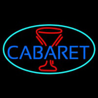 Cabaret With Wine Glass Neonkyltti