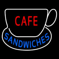 Cafe Sandwiches With Tea Cup Neonkyltti