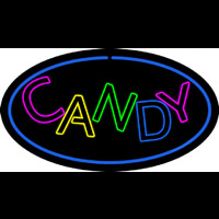 Candy Oval Blue Neonkyltti