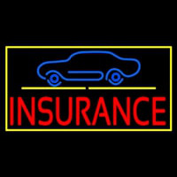 Car Logo Yellow Line Insurance With Border Neonkyltti