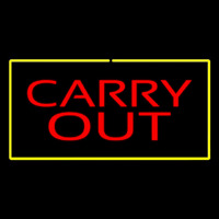 Carry Out Rectangle Yellow Neonkyltti