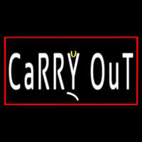 Carry Out With Red Border Neonkyltti