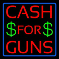 Cash For Guns Blue Border Neonkyltti