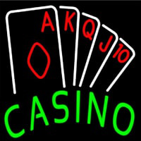 Casino Poker Hand Neonkyltti