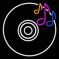 Cd Musical Note Neonkyltti