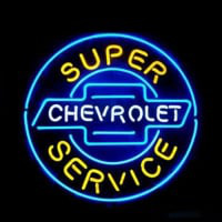 Chevrolet Super Service Kauppa Avoinna Neonkyltti