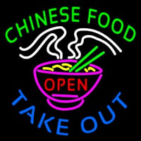 Chinese Food Open Take Out Neonkyltti