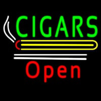 Cigars Logo Open White Line Neonkyltti