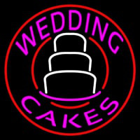 Circle Pink Wedding Cakes Neonkyltti