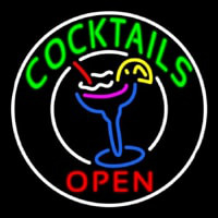 Circular Cocktail With Cocktail Neonkyltti