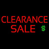 Clearance Sale With Dollar Logo Neonkyltti