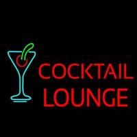Cocktail Lounge With Martini Glass Neonkyltti