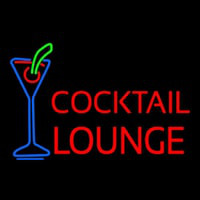 Cocktail Lounge With Martini Glass Neonkyltti