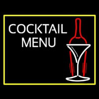 Cocktail Menu With Bottle Neonkyltti