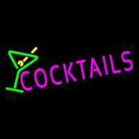 Cocktail with Green Cocktail Glass Neonkyltti