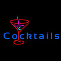 Cocktail with Red Cocktail Glass Neonkyltti